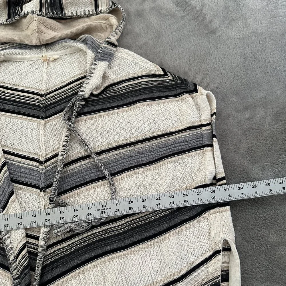 Moth Anthropologie Hooded Poncho Cardigan Sweater Fringe XS/Small
